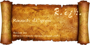 Rausch Ágnes névjegykártya